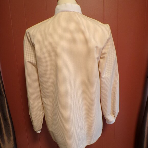 WILROY TRAVELLER Women's Retro 1970/1980 Style Beige & White Checkered Shirt -16 - Picture 2 of 8